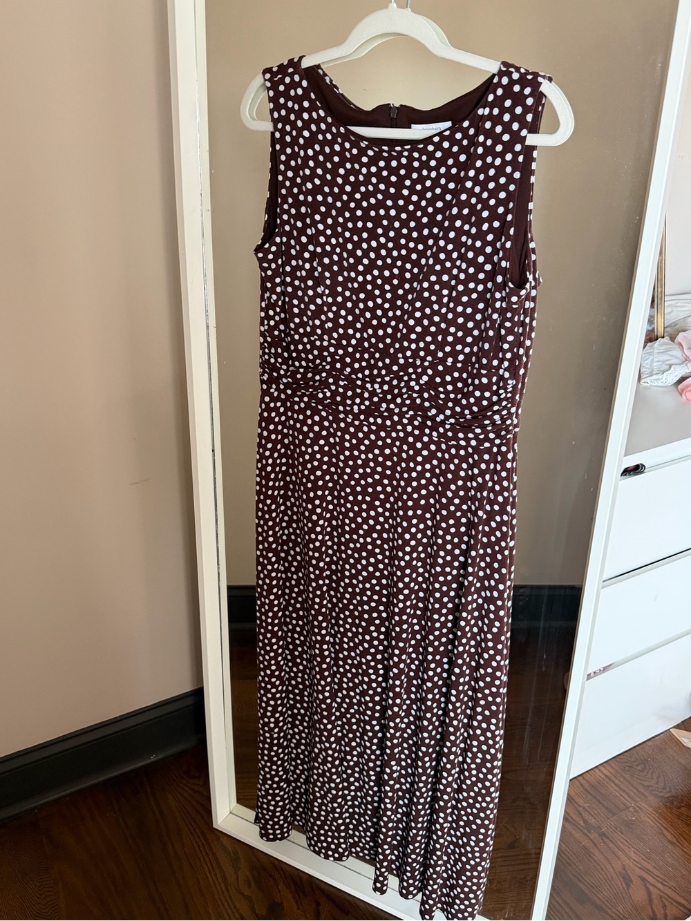 Brown polkadot dress